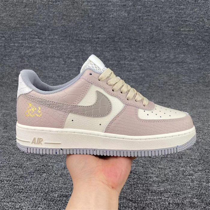 Women's Air Force 1 Pink/Cream Shoes Top 0243